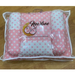 Baby Bedding Set (Premium) - 4 Piece Set Pink Colour