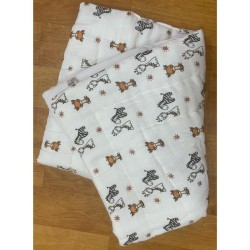 Muslin Baby Blanket Zebra Pattern