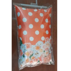 Comfortable Toddlers Pillow - Oragne Flower White Dots Pattern