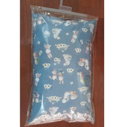 Comfortable Toddlers Pillow -  Blue Bunny Pattern
