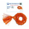 Certified Orange Hakik Mala 6mm & 108 Beads
