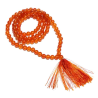 Certified Orange Hakik Mala 6mm & 108 Beads