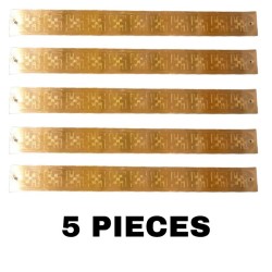 5 Pieces COPPER SWASTIK STRIP / SCALE / PATI For Vastu, Peace, Wealth and Prosperity Decorative Showpiece - 30 cm