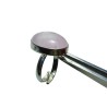 Radiate Love and Harmony: Adjustable Rose Quartz Stone Ring, With Lab Certified