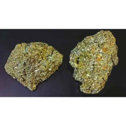 Certified Golden Pyrite Raw (Fools Gold) Stone 2 Pieces