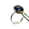 Adjustable Black Tourmaline Ring With Lab Certified