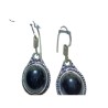 Black Tourmaline Pendent & Earrings With Lab Certified