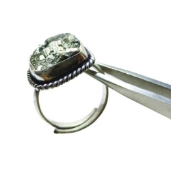 Original Adjustable Pyrite Ring With Authentic Lab Certified