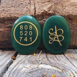 Aventurine Zibu Symbol Coin...