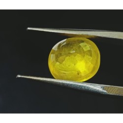 Yellow Sapphire (Pukhraj) & Certified- 6.25 Carat Origin Tested