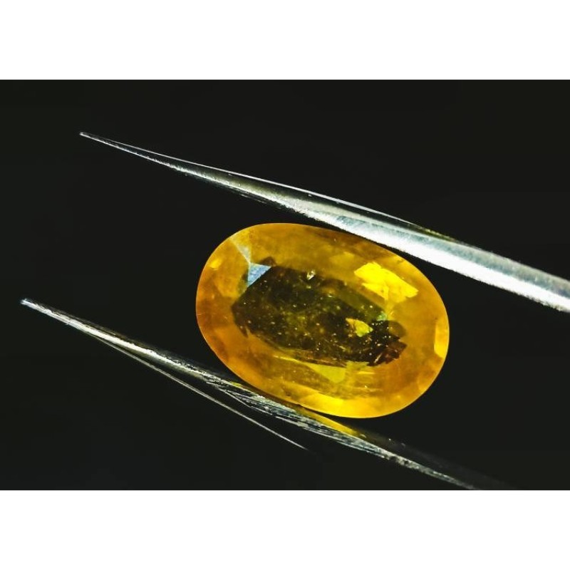 Yellow Sapphire (Pukhraj) Certified- 6.25 Carat Origin Tested