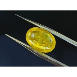 Yellow Sapphire (Pukhraj) Certified- 6.25 Carat Origin Tested