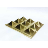 Brass Nine Pyramid Plate - Vastu Pyramid