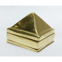 3 Layered Brass Pyramid 140 Gram Appx. Original - Vastu Pyramid