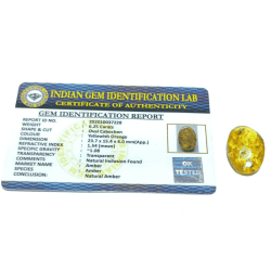 Original Amber stone 6.25 carat - Certified