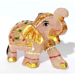 Rose Quartz Elephant Figure...