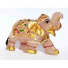 Rose Quartz Elephant Figure & Certified 111 Gram