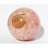 Natural Rose Quartz (Pinkish) Orgone Ball & Certified 221 Gram