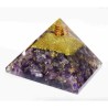 Natural Purple Orgone Pyramid Certified & 221 Gram