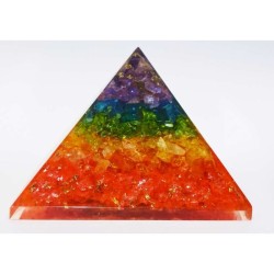 Genuine Multicolor Orgone Pyramid & Certified 221 Gram