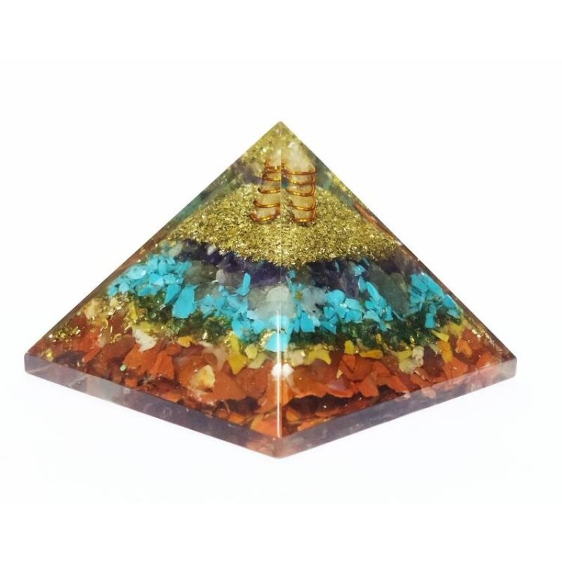 Natural Multicolor Orgone Pyramid & Certified 221 Gram