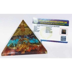 Natural Multicolor Orgone Pyramid & Certified 221 Gram