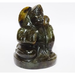 Natural Labradorite Hanuman ji Idol & Certified 195 Gram
