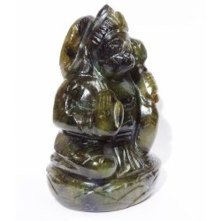 Natural Labradorite Hanuman ji Idol & Certified 270 Gram
