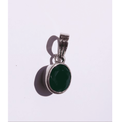 Green Aventurine Locket & Certified 10 Carat (Silver Pendant)
