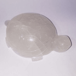 Certified Indian Sphatik Kachua (Crystal Tortoise) & Natural Crystal- 242 Gram