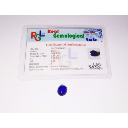 Blue Sapphire (Neelam Stone) & Certified Gemstone- 5.94 Carat