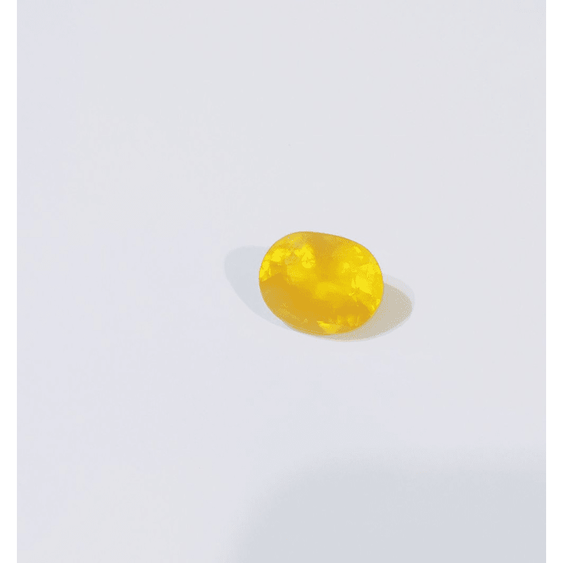 Yellow Sapphire (Pukhraj) & Certified - 7.20 Carat