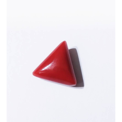 Certified Trikona Red Moonga (Triangle Moonga) Stone - 6.45 Carat