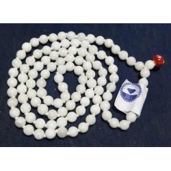 Certified (Safed) White Hakik Mala - For Chandra / Moon- 6 mm & 108 Beads