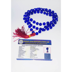 Lapis Lazuli Mala (Lazward Mala) High & Lab- Certified- 8 mm