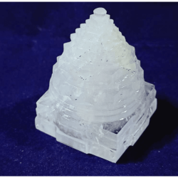 Indian Sphatik Shree Yantra Natural & Indian Crystal- 128 Gram
