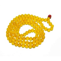 Original Yellow Hakik Mala & Certified 6 mm & 108 Beads