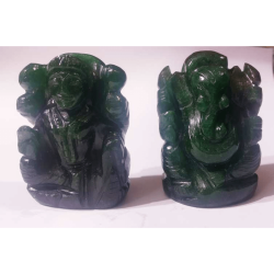Green Aventurine Laxmi Ganesh  Stone Idol- 280 Gram