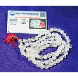 Indian Sphatik Mala Affordable - Certified (7 - 8m)m- Most Effective
