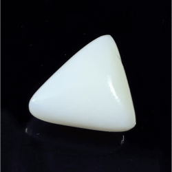 Natural Triangle White Coral Stone   7.25 Carat