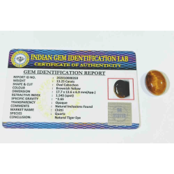 Tiger Eye Gemstone & Lab Certified-13.25 Carat
