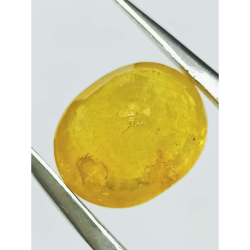 Yellow Sapphire (Pukhraj) Certified & Abhimantrit- 7.25 Carat