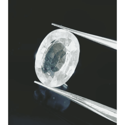 White Zircon Transparent Stone & Lab Certified 6.25 Carat