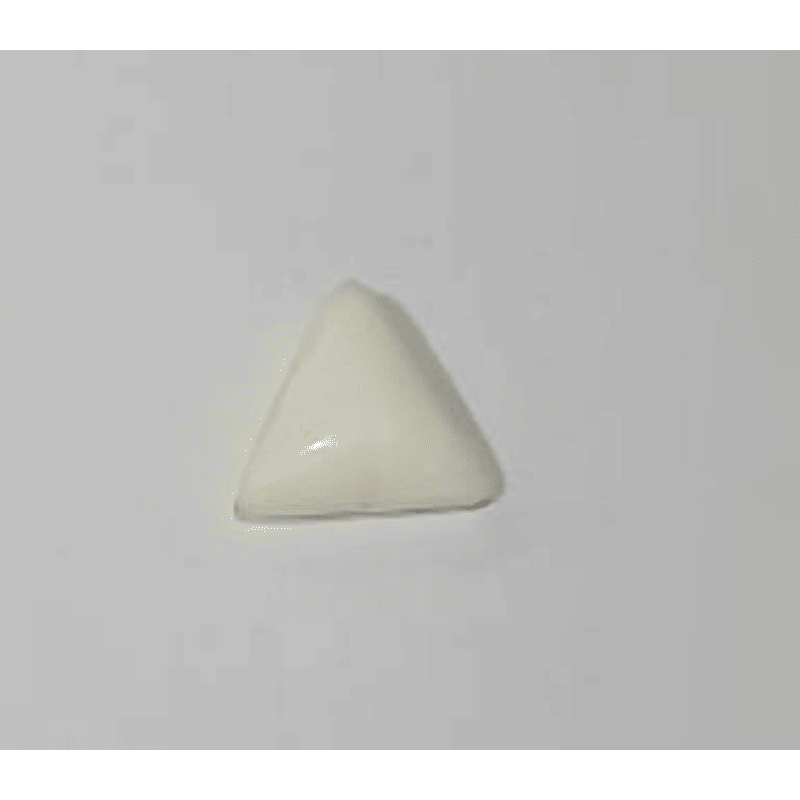 Triangle White Coral Stone (Moonga) Lab Certified  8.25 Carat