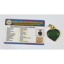 Lab-Certified Natural Aventurine in silver locket  25 Carat