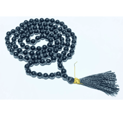 Black Tourmaline Mala 108 Beads & 6 mm - Lab Certified, Original and Natural