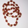 Rudraksha Mala With Golden Cap Original Products- (54 Beads)  3 to 5mm