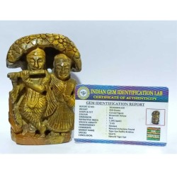 Original Tiger Eye Radha Krishna  Certified 450 Gram