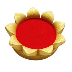 Shriparni Wooden Lotus Singhaasan (Throne) 3 Inch - Made Of ShriParni Wood