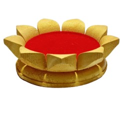 Shriparni Wooden Lotus Singhaasan (Throne) 3 Inch - Made Of ShriParni Wood